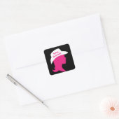 Howdy Bachelorette Vierkante Sticker (Envelop)
