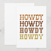 Howdy Bedankkaart (Voorkant / Achterkant)