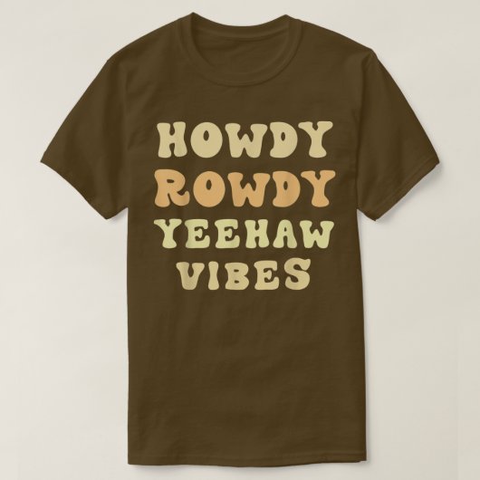Howdy Boho Aesthetic Rodeo Western Country Souther T-shirt (Design voorkant)