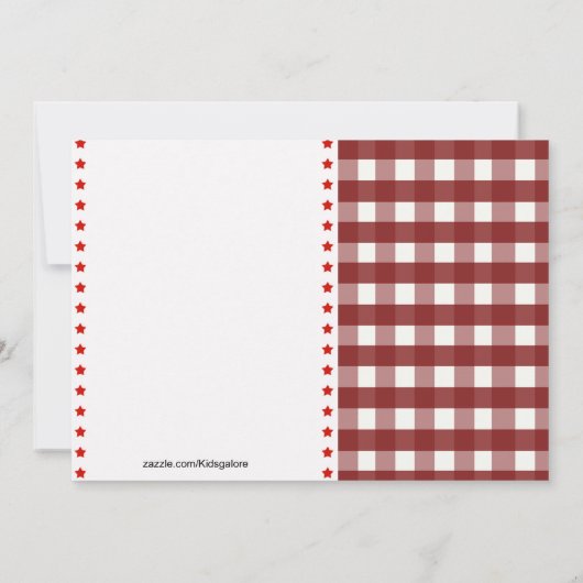 HOWDY! Boys Cowboy Birthday Uitnodiging (Achterkant)