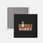 Howdy Bunny Paasland Western Magneet (Voorkant / Achterkant)