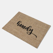 Howdy Burlap Doormat Deurmat (Schuin)