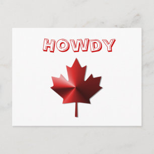 Howdy Canada Flag Maple Leaf Briefkaart
