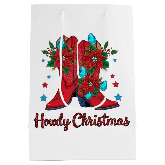 Howdy Christmas Boots Medium Cadeauzakje (Achterkant)