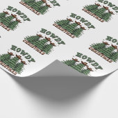 Howdy Christmas Cactus Western Xmas Cadeaupapier (Hoek)