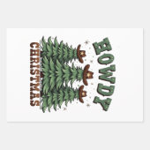 Howdy Christmas Cactus Western Xmas Inpakpapier Vel (Voorkant)