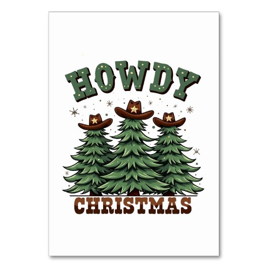Howdy Christmas Cactus Western Xmas Kaart (Voorkant)