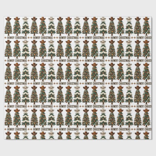 Howdy Christmas Cadeaupapier (Vlak)