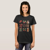 Howdy Christmas Coquette Bow Snowman Gingerbread C T-shirt (Voorkant volledig)