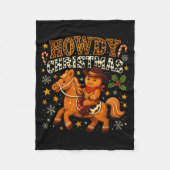 Howdy Christmas Cowboy Gingerbread Design  Fleece Deken (Voorkant)