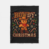 Howdy Christmas Cowboy Gingerbread Design Fleece Deken (Voorkant)