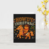 Howdy Christmas Cowboy Gingerbread Design  Kaart (Gele Bloem)