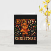 Howdy Christmas Cowboy Gingerbread Design  Kaart (Gele Bloem)