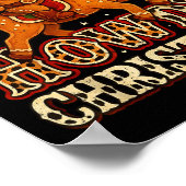 Howdy Christmas Cowboy Gingerbread Design  Poster (Hoek)