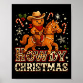 Howdy Christmas Cowboy Gingerbread Design  Poster (Voorkant)