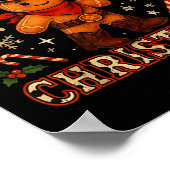 Howdy Christmas Cowboy Gingerbread Design Poster (Hoek)