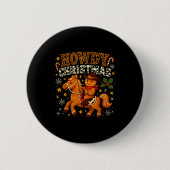 Howdy Christmas Cowboy Gingerbread Design  Ronde Button 5,7 Cm (Voorkant)