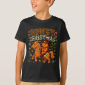Howdy Christmas Cowboy Gingerbread Design T-shirt (Voorkant)