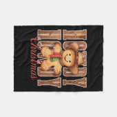 Howdy Christmas Cowboy Gingerbread Man Western Cou Fleece Deken (Voorkant (Horizontaal))