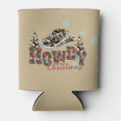 Howdy Christmas | Cowboy Kerstboom Blikjeskoeler (Voorkant)