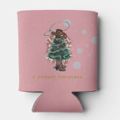 Howdy Christmas | Cowboy Kerstboom Blikjeskoeler (Achterkant)