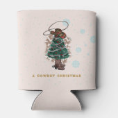 Howdy Christmas | Cowboy Kerstboom Blikjeskoeler (Achterkant)