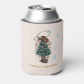Howdy Christmas | Cowboy Kerstboom Blikjeskoeler (Blikje Achterkant)