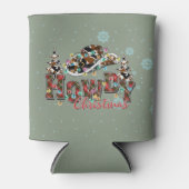 Howdy Christmas | Cowboy Kerstboom Blikjeskoeler (Voorkant)