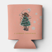 Howdy Christmas | Cowboy Kerstboom Blikjeskoeler (Achterkant)