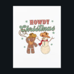 Howdy Christmas Cowboy Snowman Western Funny Informatiekaartje<br><div class="desc">Howdy Christmas Cowboy Snowman Western Funny</div>