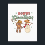 Howdy Christmas Cowboy Snowman Western Funny Informatiekaartje<br><div class="desc">Howdy Christmas Cowboy Snowman Western Funny</div>