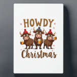 Howdy Christmas Funny Highland Cow Xmas Cows Lover Fotoplaat<br><div class="desc">Howdy Christmas Funny Highland Cow Xmas Cows Lover Cute T-Shirt (3)</div>