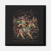 Howdy Christmas Gingerbread Western Cowboy Xmas Ho Magneet (Voorkant)