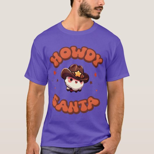 Howdy Christmas Howdy Santa Funny Christmas Boy T-shirt (Voorkant)