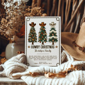 Howdy Christmas Koe Print Westerne kerst Kaart