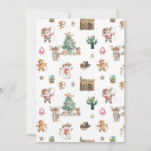 Howdy Christmas | Leuk Western vakantiefeest Kaart (Achterkant)