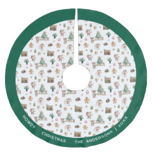 Howdy Christmas Leuke Westerne gepersonaliseerde Kerstboom Rok