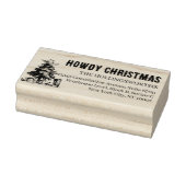 Howdy Christmas | Leuke Westerse Retouradreslabel Rubberstempel (Stempel)