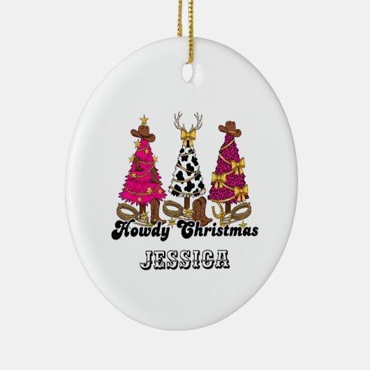 Howdy Christmas Ornament – Custom Western Keepsake (Rechts)