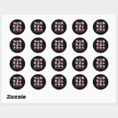 Howdy Christmas Pink Coquette Bow Xmas Tree Wester Ronde Sticker (Vel)