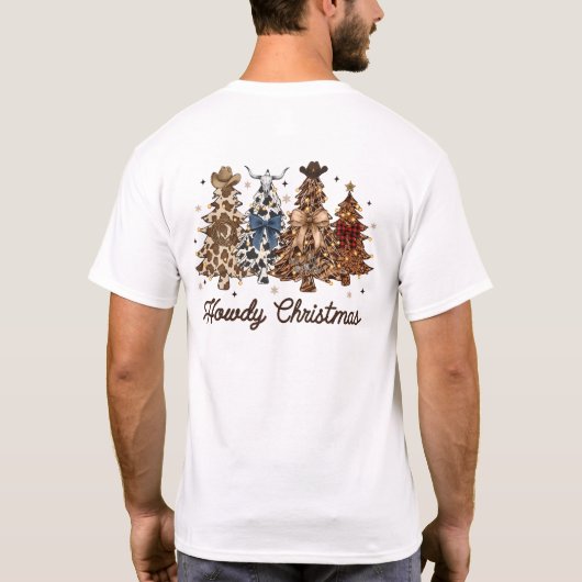 Howdy Christmas, Western Christmas T-shirt (Achterkant)