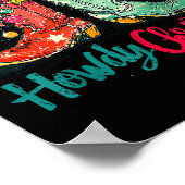 Howdy Christmas Xmas Cowboy Boots Western Pajamas Poster (Hoek)