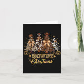Howdy Christmas Xmas Tree Cowboy Western Coquette Kaart (Voorkant)