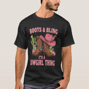 Howdy Country Rodeo Meisje Western Laarzen & Bling T-shirt