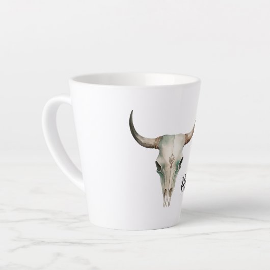 Howdy Cowboy Bullhorns Latte Mok (Linkerhoek)