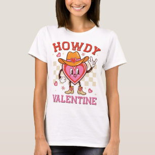 Howdy Cowboy Heart Valentijn Graphic T-shirt