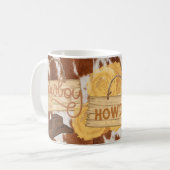Howdy Cowboy Koeienhuid Gepersonaliseerd Mug Koffiemok (Voorkant links)