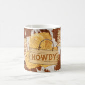 Howdy Cowboy Koeienhuid Gepersonaliseerd Mug Koffiemok (Center)