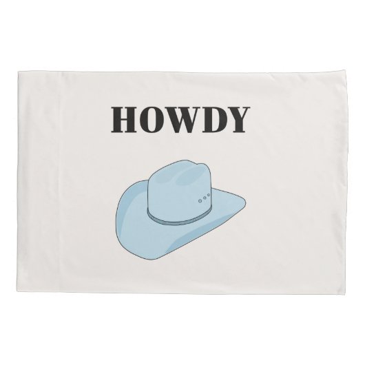 Howdy Cowboy Pet Baby Blue Kussensloop (Achterkant)