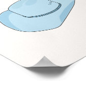 Howdy Cowboy Pet Baby Blue Poster (Hoek)